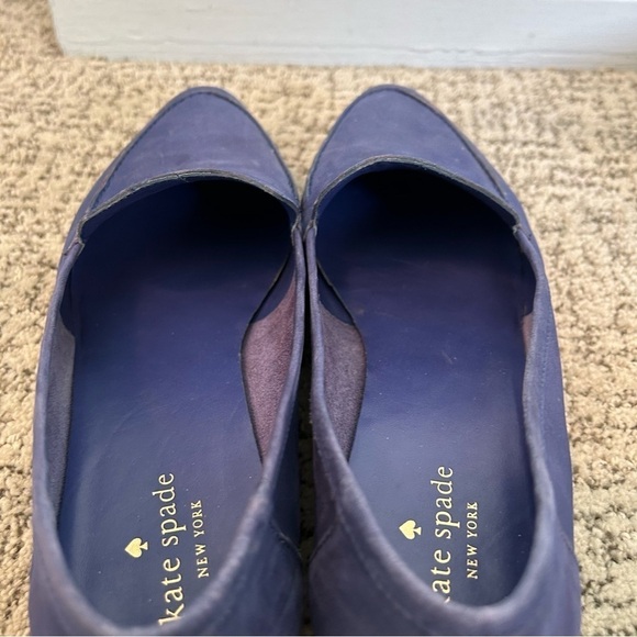 Kate Spade Carima Cobalt Blue Suede Pointed Toe Loafers Size 10 - Picture 7 of 11